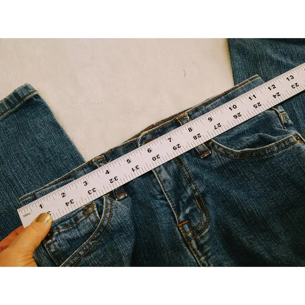 Children's Place‎ Skinny Straight Blue Jeans Girls Size 10 Adjustable Waist